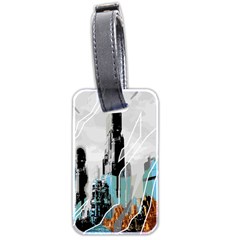 The City Of The Future Collage Luggage Tag (two Sides) by Pakrebo