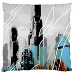 The City Of The Future Collage Large Cushion Case (One Side) Front