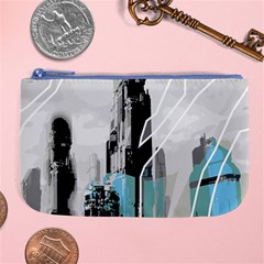 The City Of The Future Collage Large Coin Purse by Pakrebo