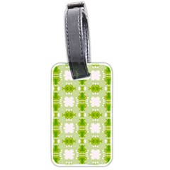 Seamless Wallpaper Background Green White Luggage Tag (two Sides) by Pakrebo