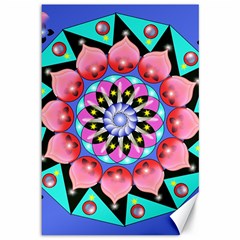 Mandala Symmetry Meditation Canvas 12  X 18  by Pakrebo