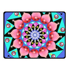 Mandala Symmetry Meditation Fleece Blanket (small) by Pakrebo