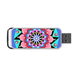 Mandala Symmetry Meditation Portable Usb Flash (one Side) by Pakrebo