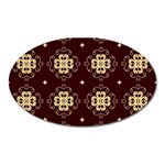 Seamless Ornament Symmetry Lines Oval Magnet Front