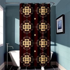 Seamless Ornament Symmetry Lines Shower Curtain 36  X 72  (stall)  by Pakrebo