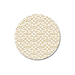 Graphic Mughal Pattern Jali Jaali Magnet 3  (round) by Pakrebo