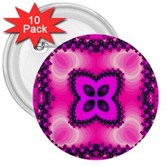 Kaleidoscope Ornament Pattern 3  Buttons (10 Pack)  by Pakrebo