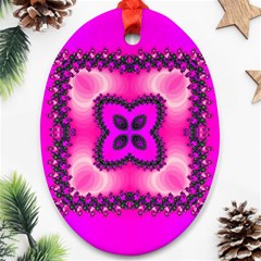 Kaleidoscope Ornament Pattern Oval Ornament (two Sides) by Pakrebo