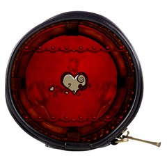 Beautiful Elegant Hearts With Roses Mini Makeup Bag