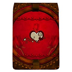 Beautiful Elegant Hearts With Roses Removable Flap Cover (L)