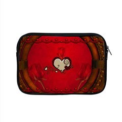 Beautiful Elegant Hearts With Roses Apple MacBook Pro 15  Zipper Case