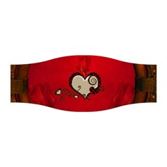 Beautiful Elegant Hearts With Roses Stretchable Headband