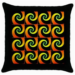 Spiral Seamless Pattern Fractal Throw Pillow Case (black) by Pakrebo