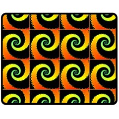 Spiral Seamless Pattern Fractal Fleece Blanket (medium)  by Pakrebo