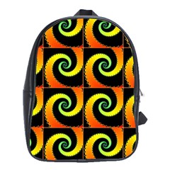 Spiral Seamless Pattern Fractal School Bag (xl) by Pakrebo