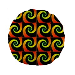 Spiral Seamless Pattern Fractal Standard 15  Premium Flano Round Cushions by Pakrebo