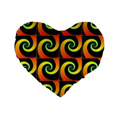 Spiral Seamless Pattern Fractal Standard 16  Premium Flano Heart Shape Cushions by Pakrebo