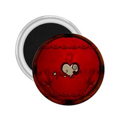 Beautiful Elegant Hearts With Roses 2.25  Magnets