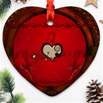 Beautiful Elegant Hearts With Roses Ornament (Heart) Front