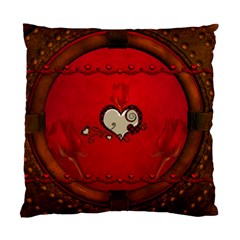 Beautiful Elegant Hearts With Roses Standard Cushion Case (One Side)