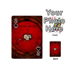 Beautiful Elegant Hearts With Roses Playing Cards 54 Designs (Mini)