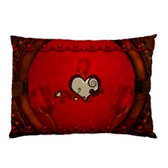 Beautiful Elegant Hearts With Roses Pillow Case (Two Sides)