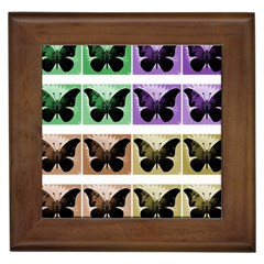 Seamless Wallpaper Butterfly Framed Tiles