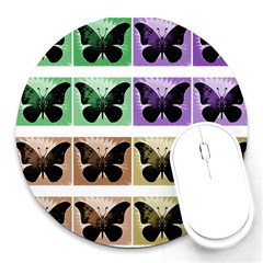 Seamless Wallpaper Butterfly Round Mousepads