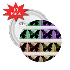 Seamless Wallpaper Butterfly 2 25  Buttons (10 Pack)  by Pakrebo