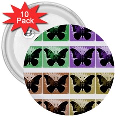 Seamless Wallpaper Butterfly 3  Buttons (10 pack) 