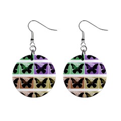 Seamless Wallpaper Butterfly Mini Button Earrings