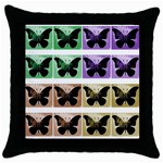 Seamless Wallpaper Butterfly Throw Pillow Case (Black) Front