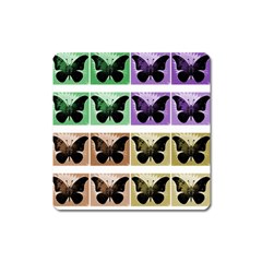 Seamless Wallpaper Butterfly Square Magnet