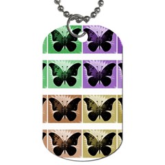 Seamless Wallpaper Butterfly Dog Tag (One Side)