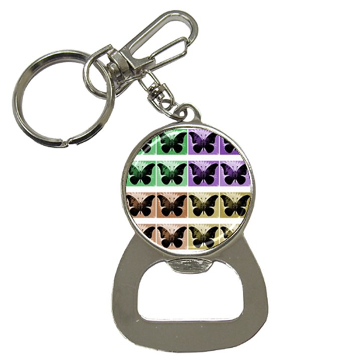 Seamless Wallpaper Butterfly Bottle Opener Key Chain