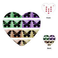 Seamless Wallpaper Butterfly Playing Cards Single Design (Heart)