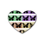 Seamless Wallpaper Butterfly Rubber Coaster (Heart)  Front