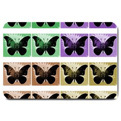 Seamless Wallpaper Butterfly Large Doormat 