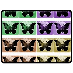 Seamless Wallpaper Butterfly Fleece Blanket (Large) 