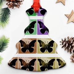 Seamless Wallpaper Butterfly Christmas Tree Ornament (Two Sides)