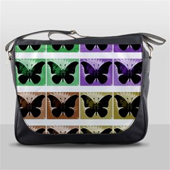 Seamless Wallpaper Butterfly Messenger Bag by Pakrebo