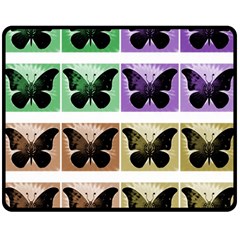 Seamless Wallpaper Butterfly Double Sided Fleece Blanket (medium)  by Pakrebo