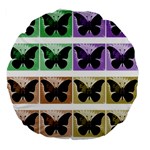 Seamless Wallpaper Butterfly Large 18  Premium Flano Round Cushions Front