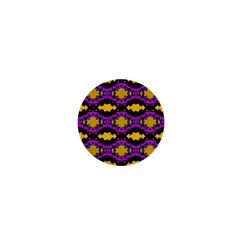 Seamless Wallpaper Digital Pattern Yellow Brown Purple 1  Mini Magnets by Pakrebo