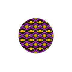 Seamless Wallpaper Digital Pattern Yellow Brown Purple Golf Ball Marker (10 Pack) by Pakrebo