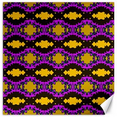 Seamless Wallpaper Digital Pattern Yellow Brown Purple Canvas 16  X 16  by Pakrebo