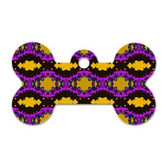 Seamless Wallpaper Digital Pattern Yellow Brown Purple Dog Tag Bone (one Side) by Pakrebo