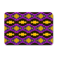 Seamless Wallpaper Digital Pattern Yellow Brown Purple Small Doormat  by Pakrebo