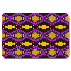 Seamless Wallpaper Digital Pattern Yellow Brown Purple Large Doormat  by Pakrebo