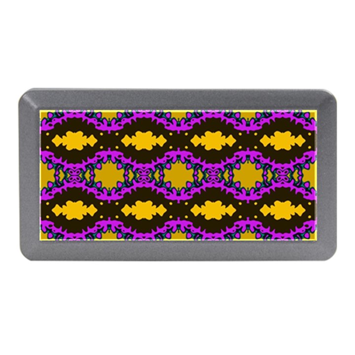 Seamless Wallpaper Digital Pattern Yellow Brown Purple Memory Card Reader (Mini)